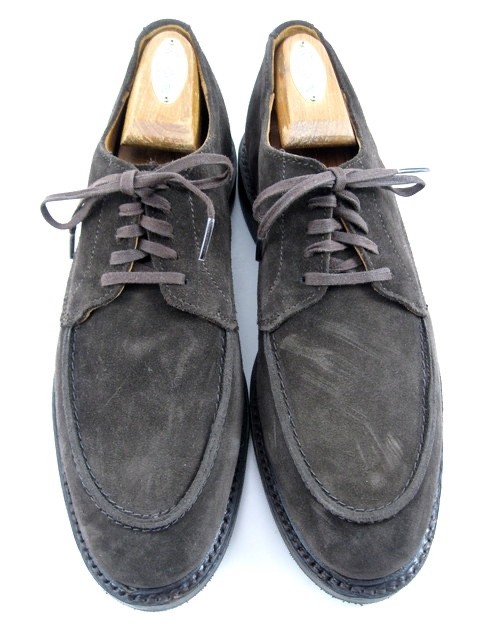 Allen Edmonds “RIVINGTON” Apron-toe Suede Derby 7 D Bitter Chocolate (814N)