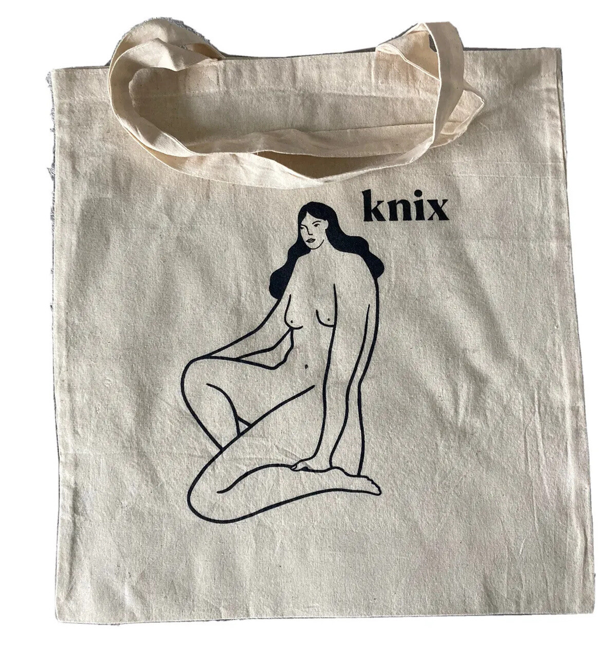 Knix Cotton Tote Bag Art 15”x 16”