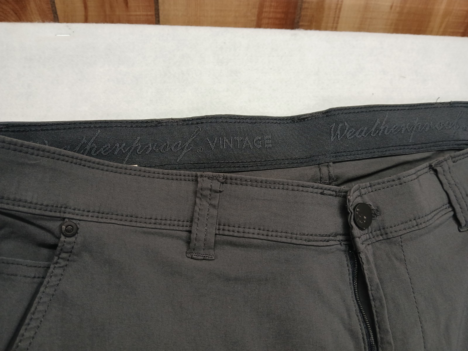 WEATHERPROOF VINTAGE MEN’S STRETCH CANVAS PANT GRAY 38X32