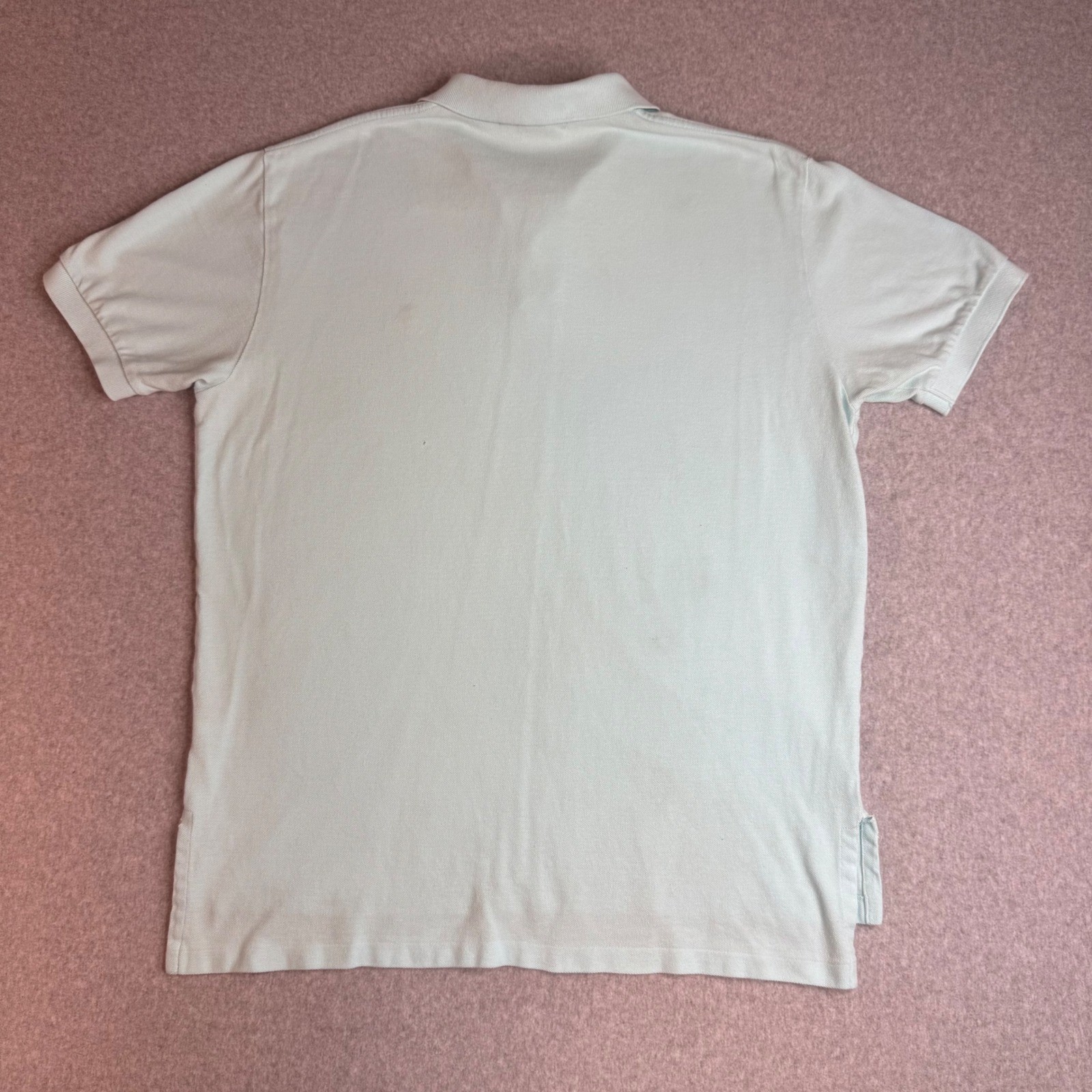 Polo Ralph Lauren Mens Large Mint Green Pink Pony Pique Short Sleeve Polo Shirt