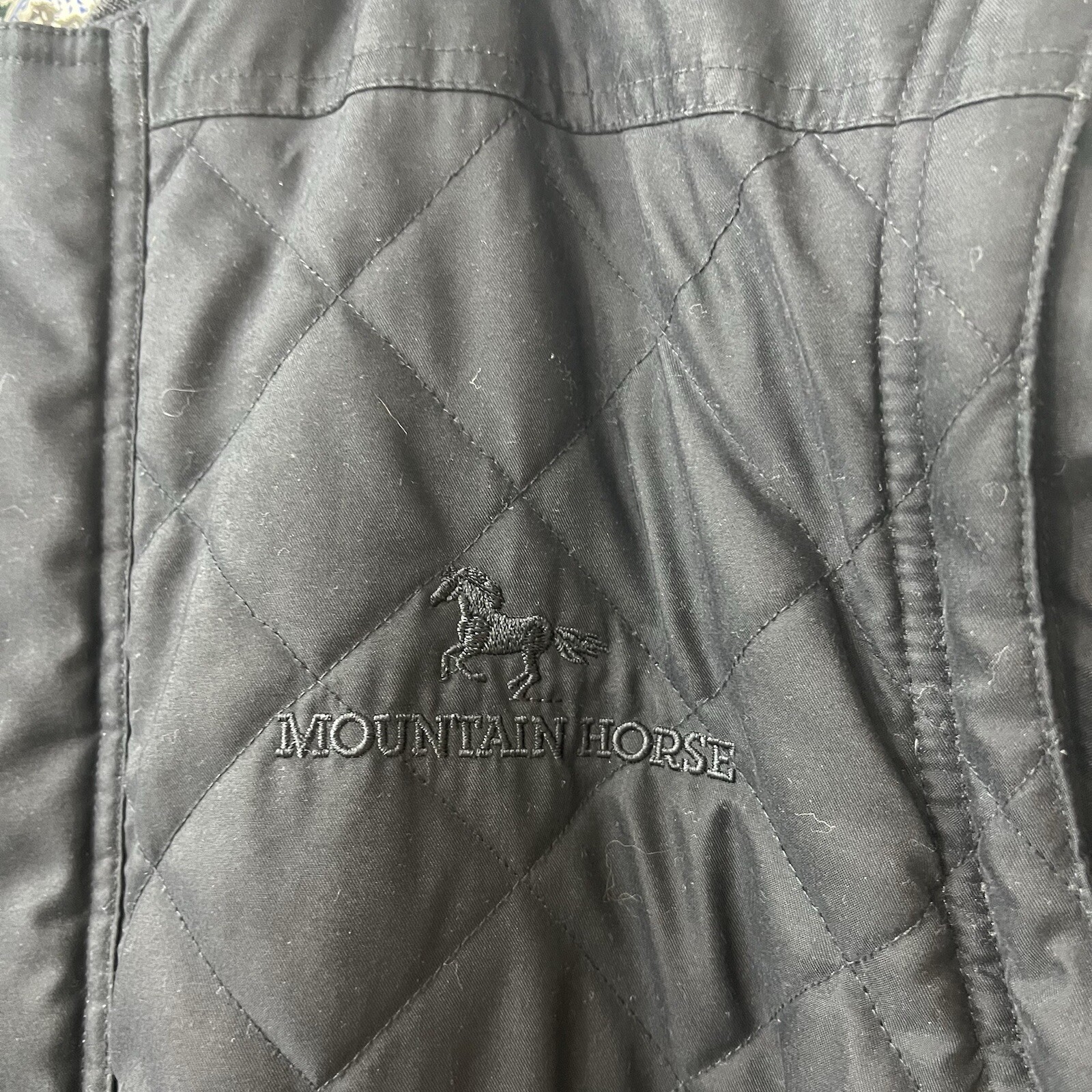 Mountain Horse Black Quilted Equestrian Convertible Jacket Vest Women’s Size M