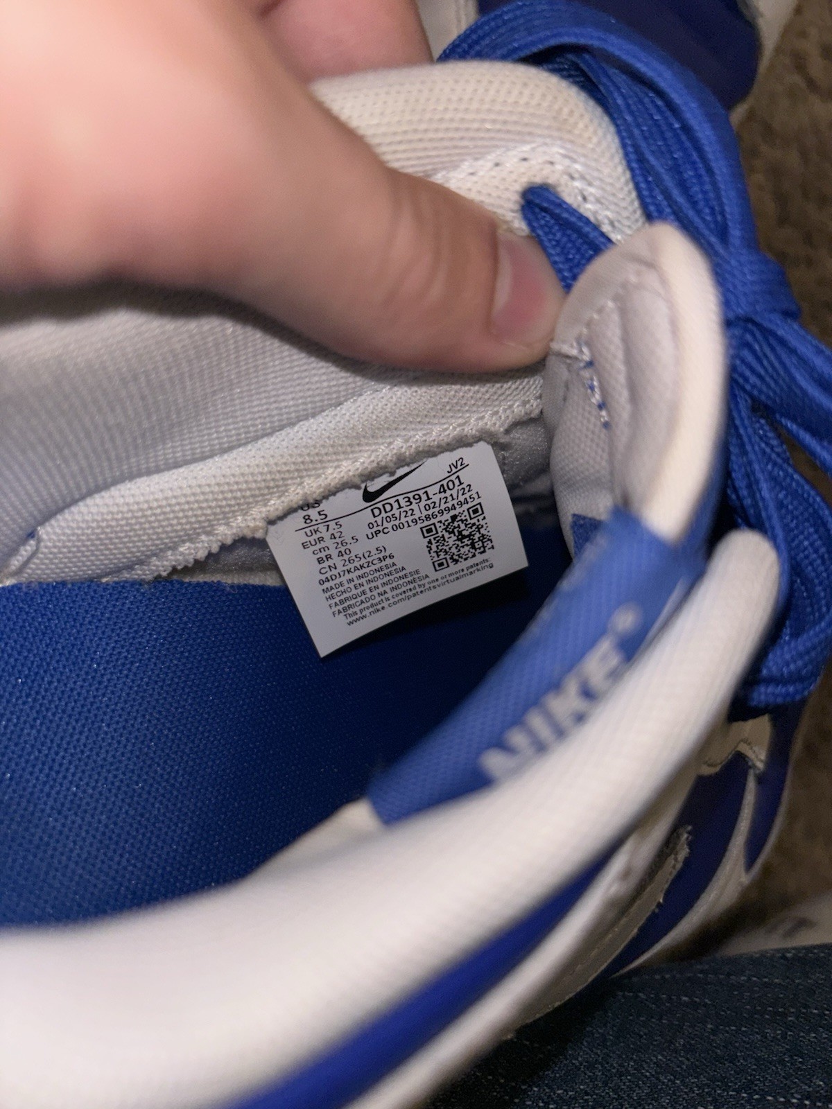 Nike Dunk Low Men’s Retro White Blue