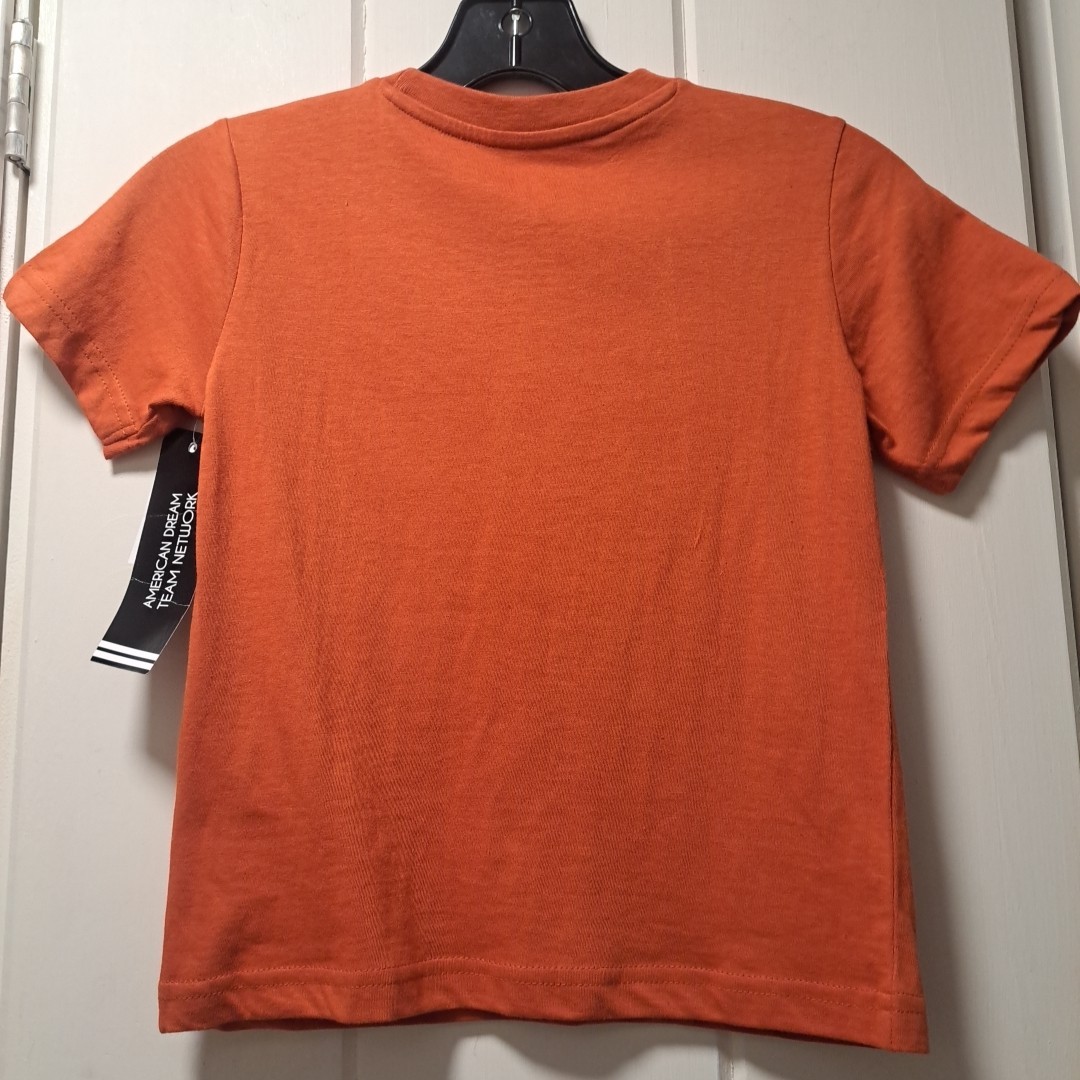 ADTN Childs 5 Orange Halloween Thanksgiving Tshirt Short Sleeve Turkey Disguised