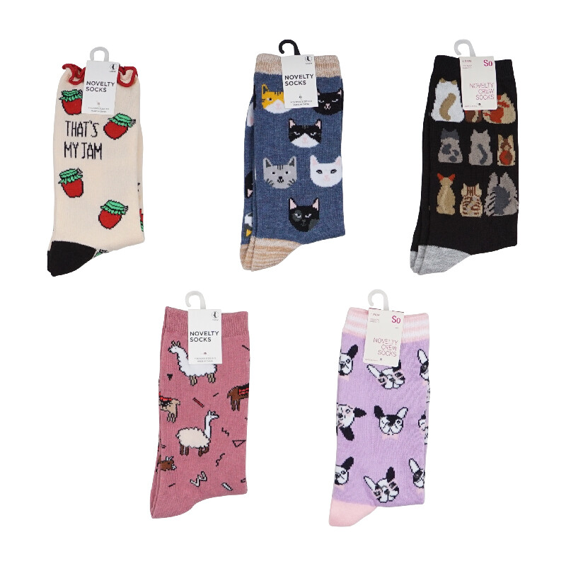 5 PAIRS WOMENS NOVELTY SOCKS NEW PACK 4 MSRP $30