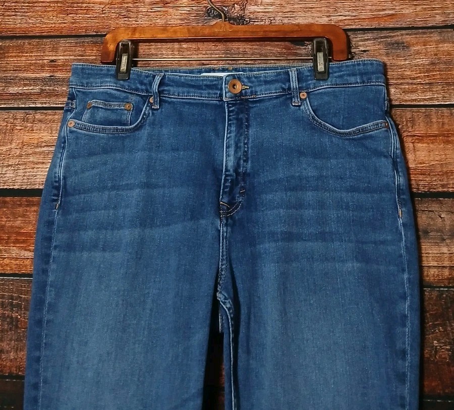 Vineyard Vines Jeans 32 14 High Rise Skinny Ankle Blue Denim Stretch