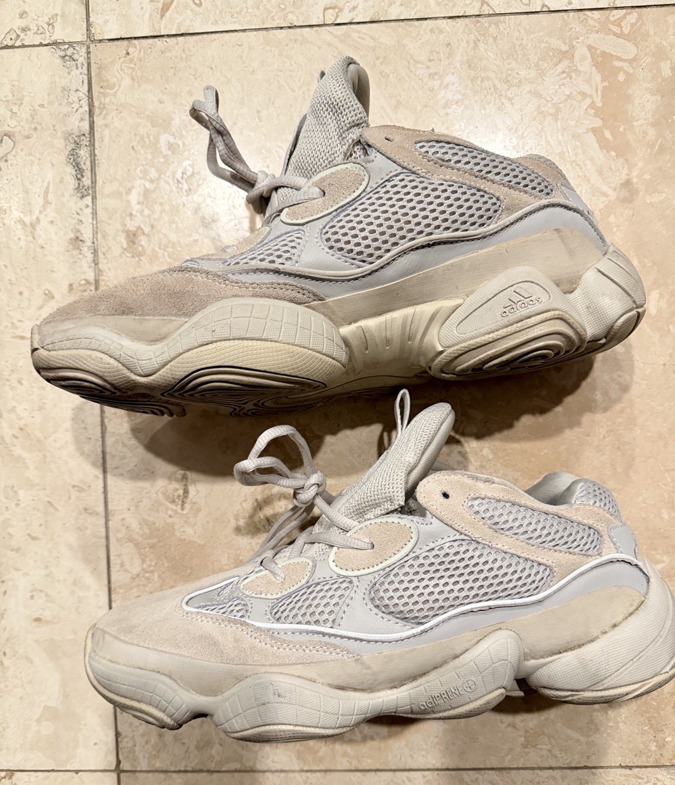 Size 10 Adidas Yeezy 500 Salt Gray Mens Low Top Athletic Sneaker Shoes EE7287