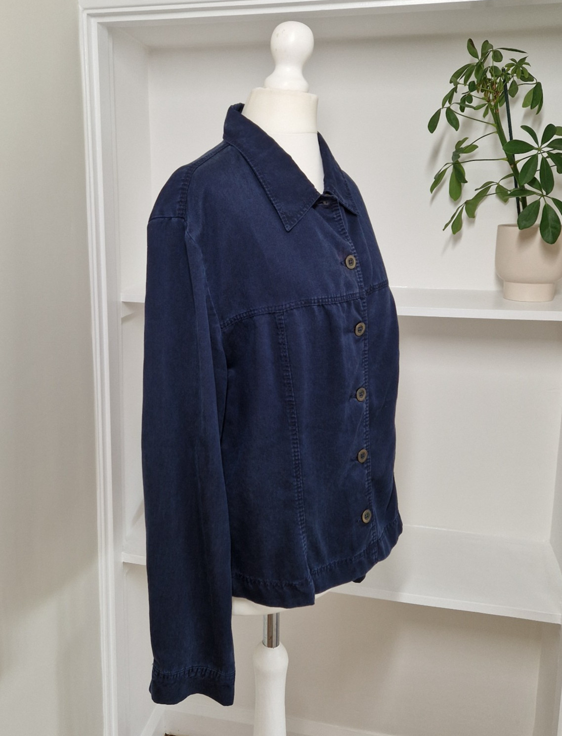 M&S Chore Shirt UK 16 Minimalist Indigo Workwear Oi Polloi Shacket Utility