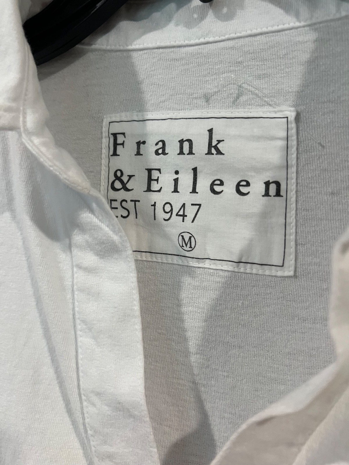 FRANK & EILEEN PATTY Short-Sleeve Popover Henley white top shirt size M