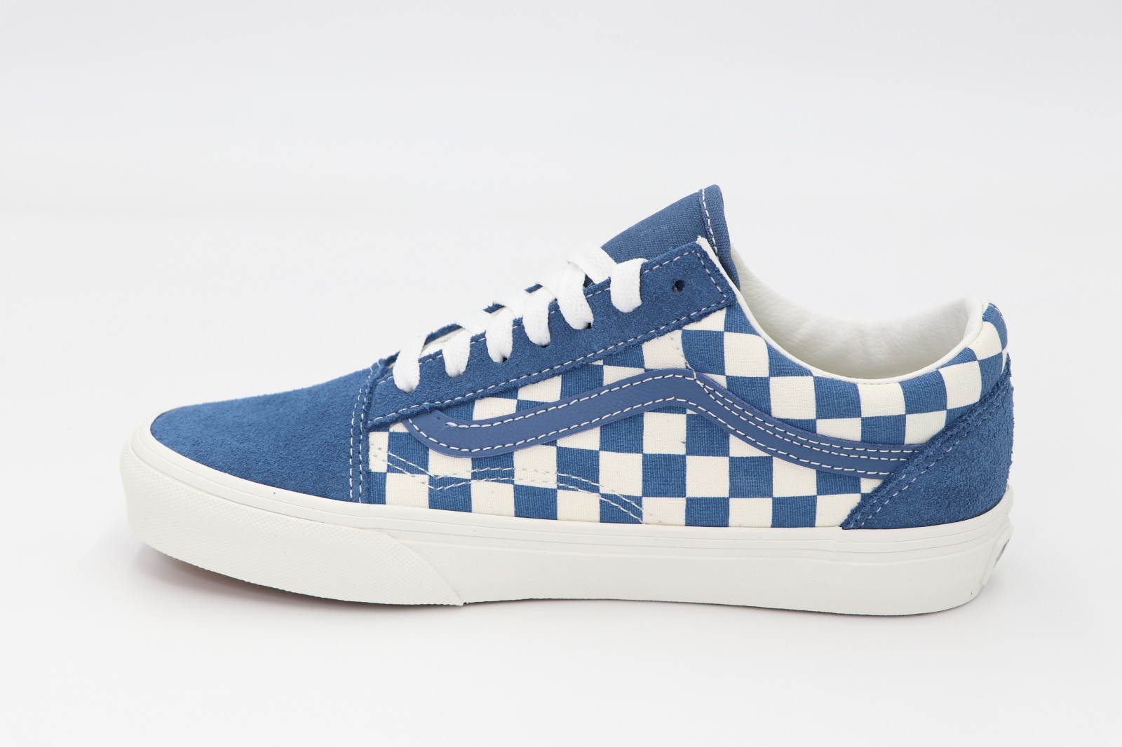 Vans Primary Check Old Skool Shoe Navy/White