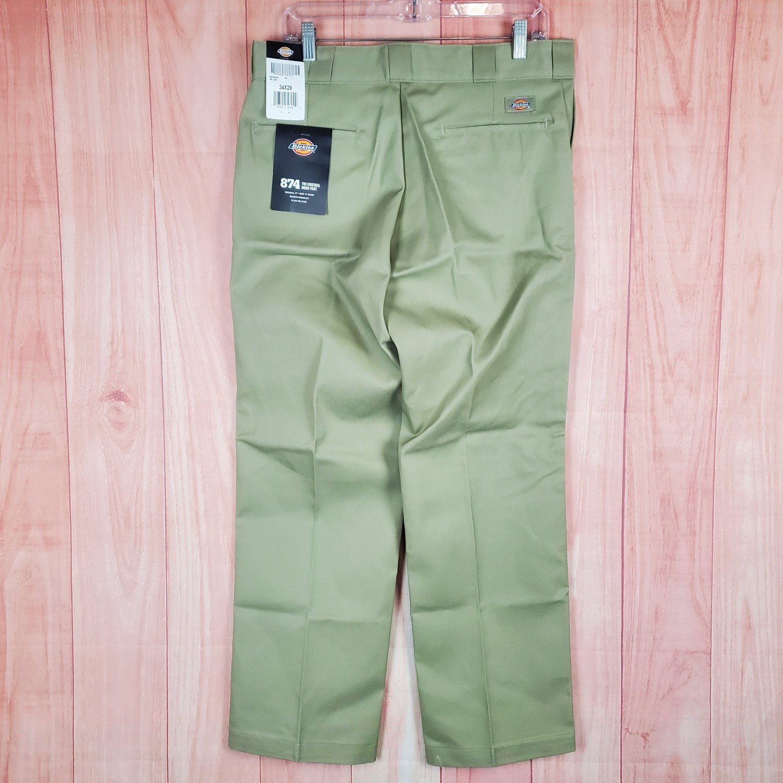 Dickies Original 874 Work Pants Men 34 34×29 Tan Relaxed Fit Straight