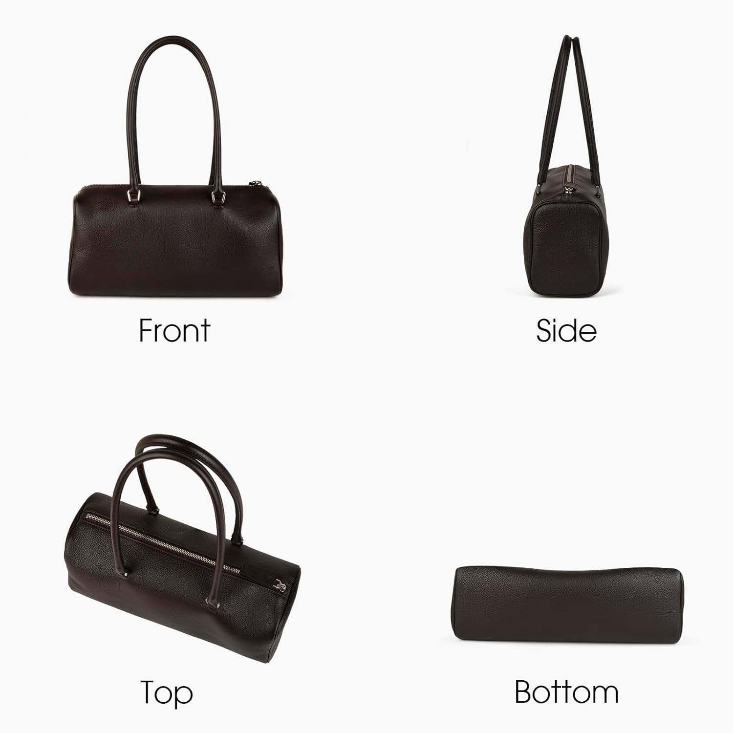 DONNAIN Premium Full Grain Leather Handbag Hobo Barrel