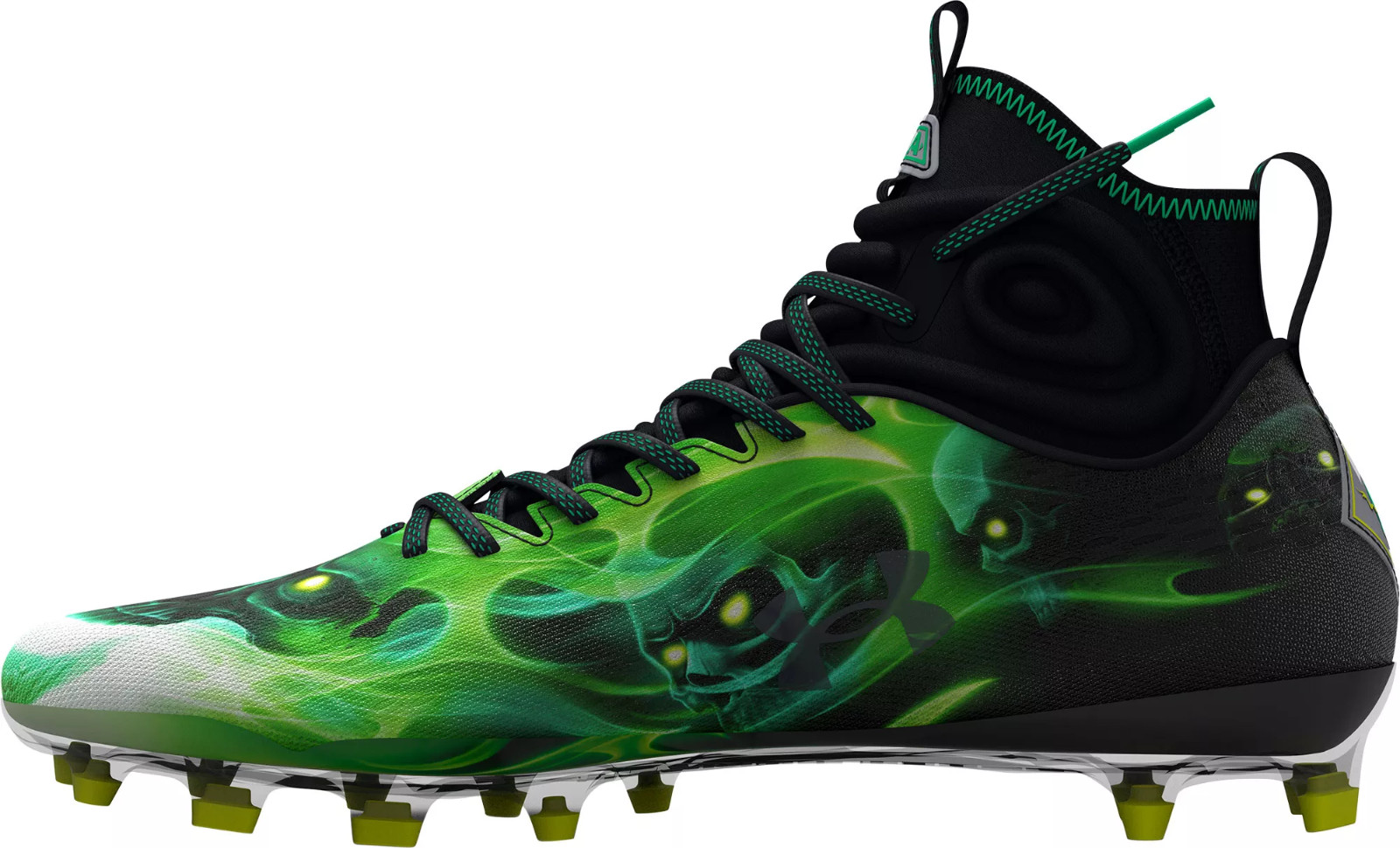 Under Armour UA Spotlight Lux MC LE Slime Green Mens Football Cleats Size 11.5