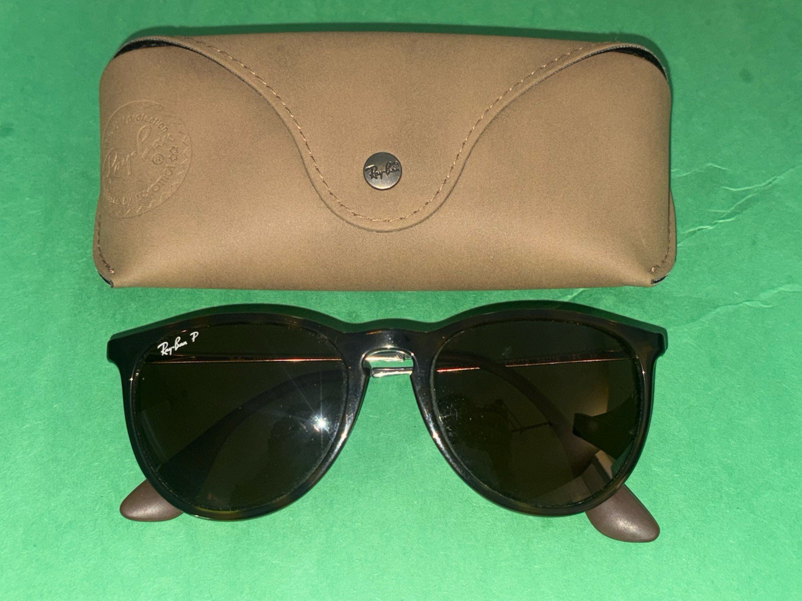 Ray-Ban Erika RB4171 Sunglasses Tiger Frame Yellow Gradient 100% UV w/ Tan Case