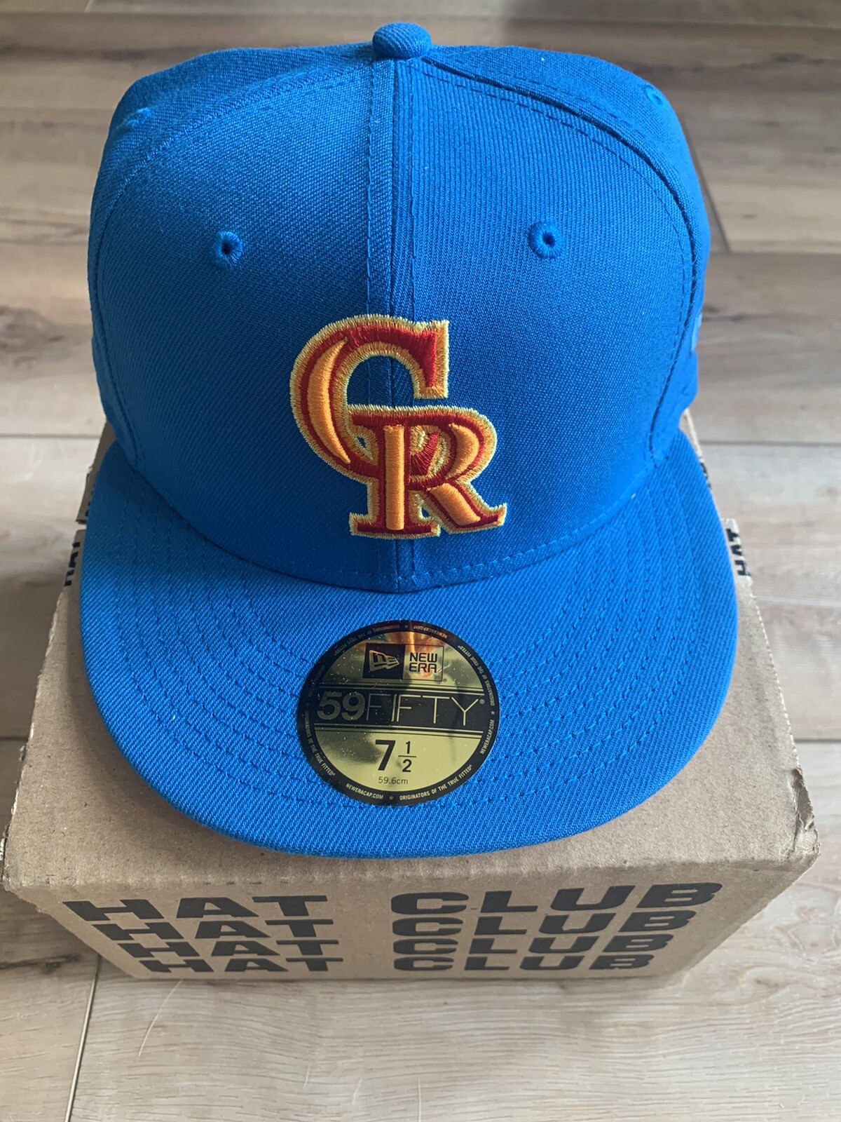 Daybreakers Colorado Rockies 1993 Inaugural Patch Neon Blue Size 7 1/2 *In-Hand*