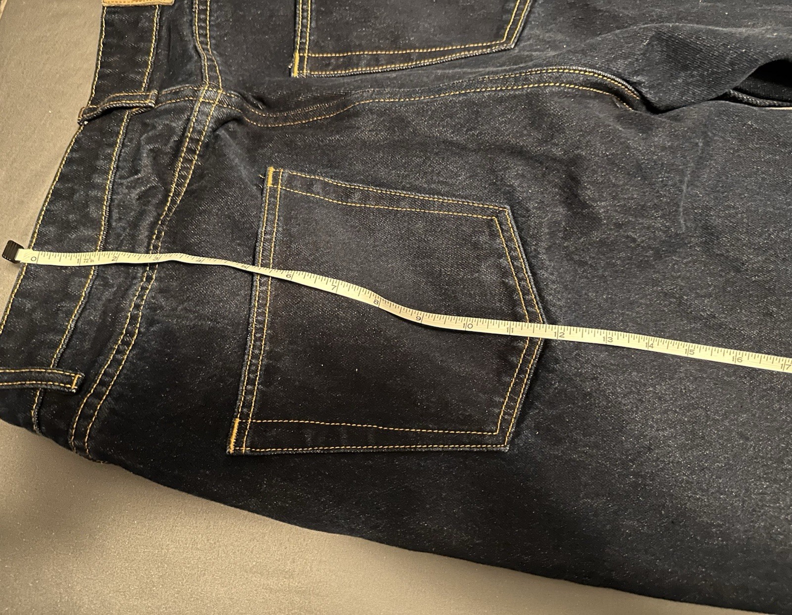 Corteiz Frayed Denim Baggy Jeans ‘Indigo