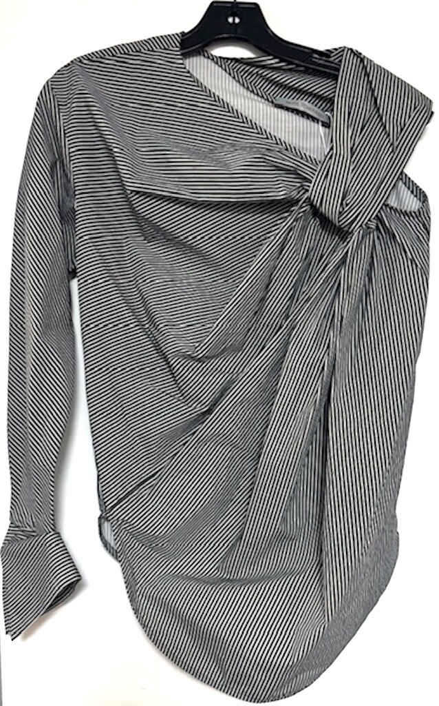 WOW! New Silvia Tcherassi “Brina” one sleeve knot front stripe top XS $590