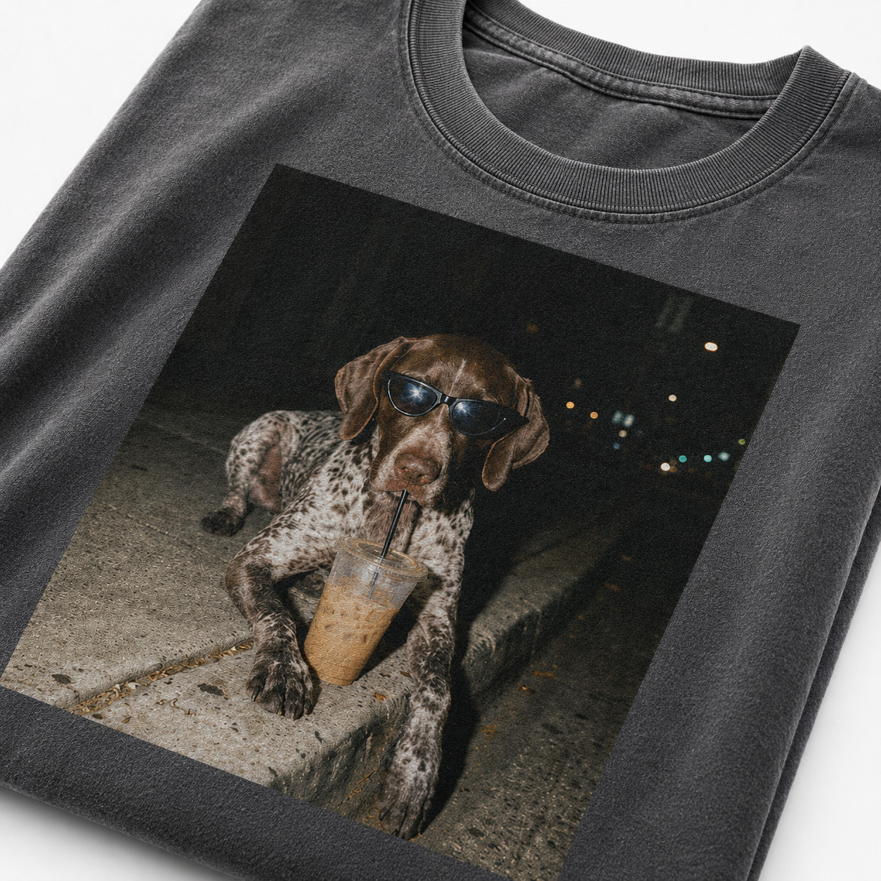 German Shorthaired Pointer Coffee Shirt Funny GSP Dog Graphic Tee