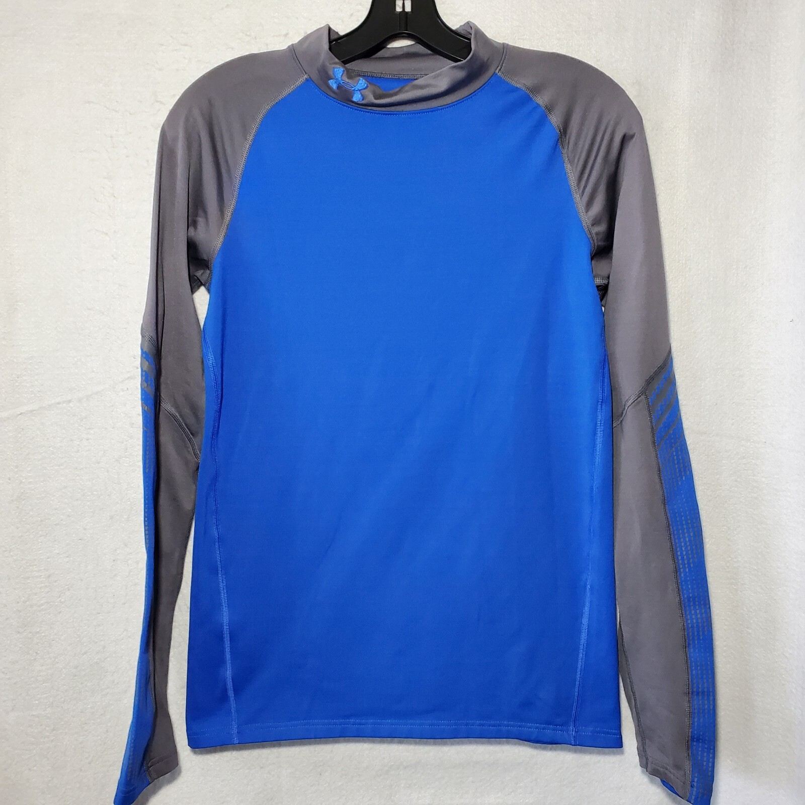 Under Armour Shirt Long Sleeve Fitted Youth’s XL Blue ColdGear YXL