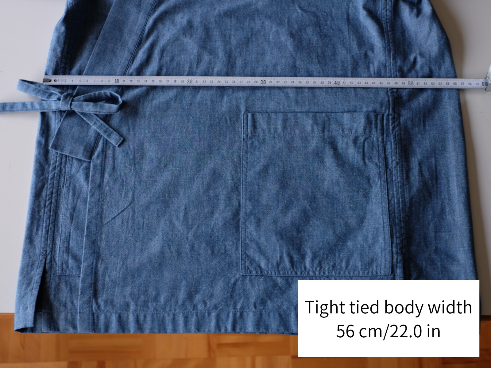Japanese Samue Top L Blue Cotton Dungaree Workwear Smock Handmade