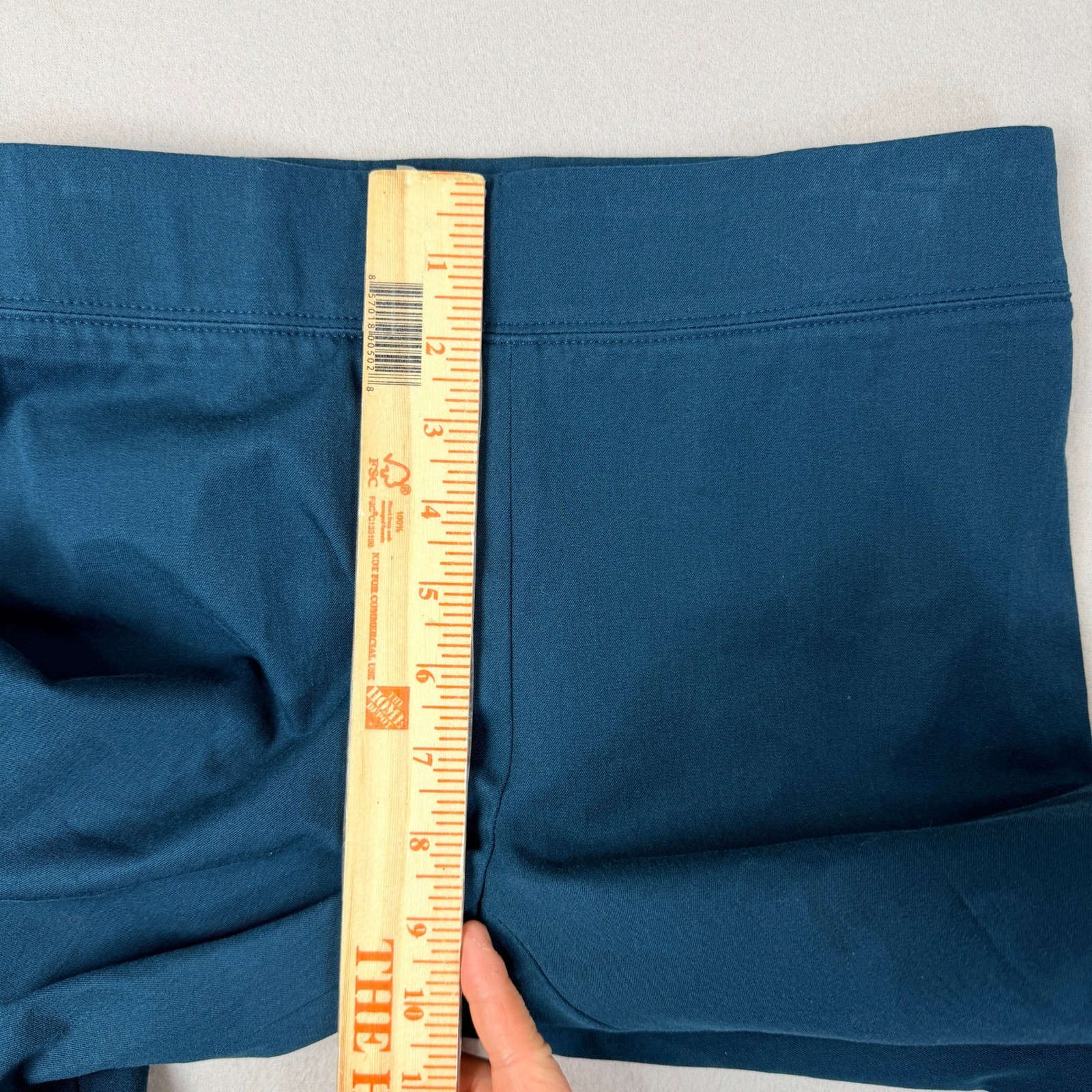 Talbots Essex Ankle Pants Womens 2 Dark Teal Blue Slim Leg Stretch Pull On