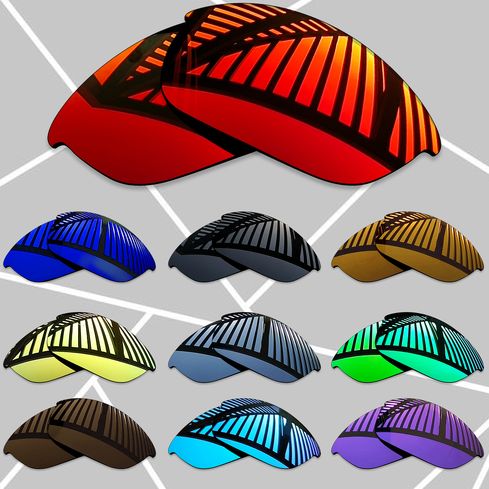 TRUE POLARIZED Replacement Lenses for-Oakley Half Jacket 2.0 OO9144 Multi-Colors