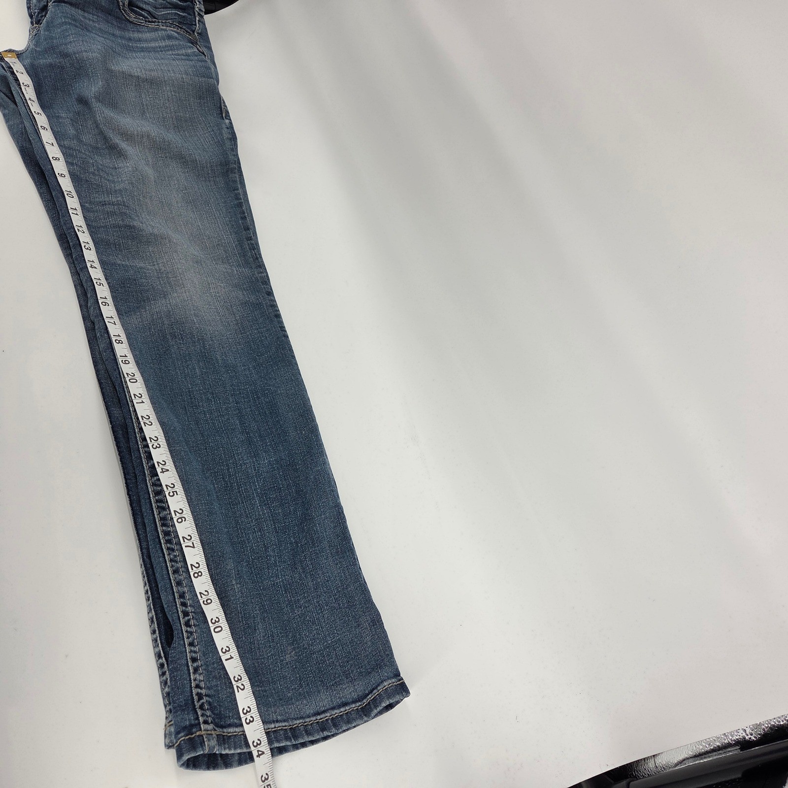 Silver Jeans Suki Mid Baby Boot W34 L33 Blue Super Stretch Denim Y2K Boho