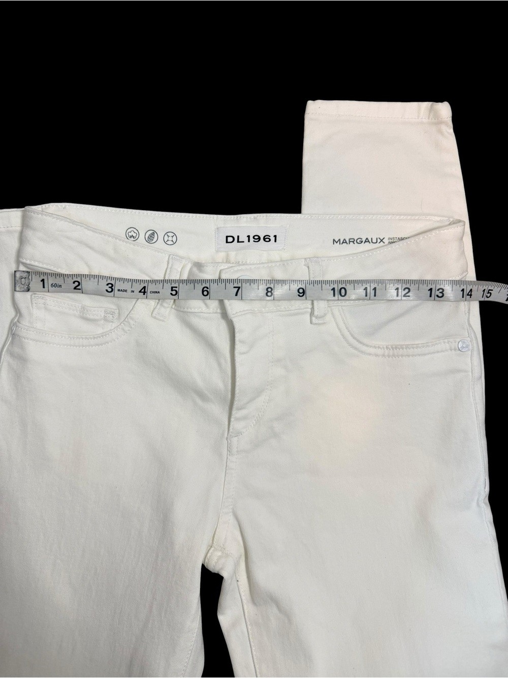 DL1961 Margaux Instasculpt Skinny Jeans White Size 25 Ankle Stretch