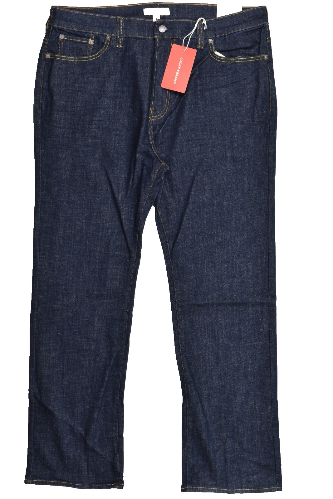 Lucky Brand Men’s 181 Relaxed Straight Denim Jeans Dark Wash Blue 40×34 Zip NEW
