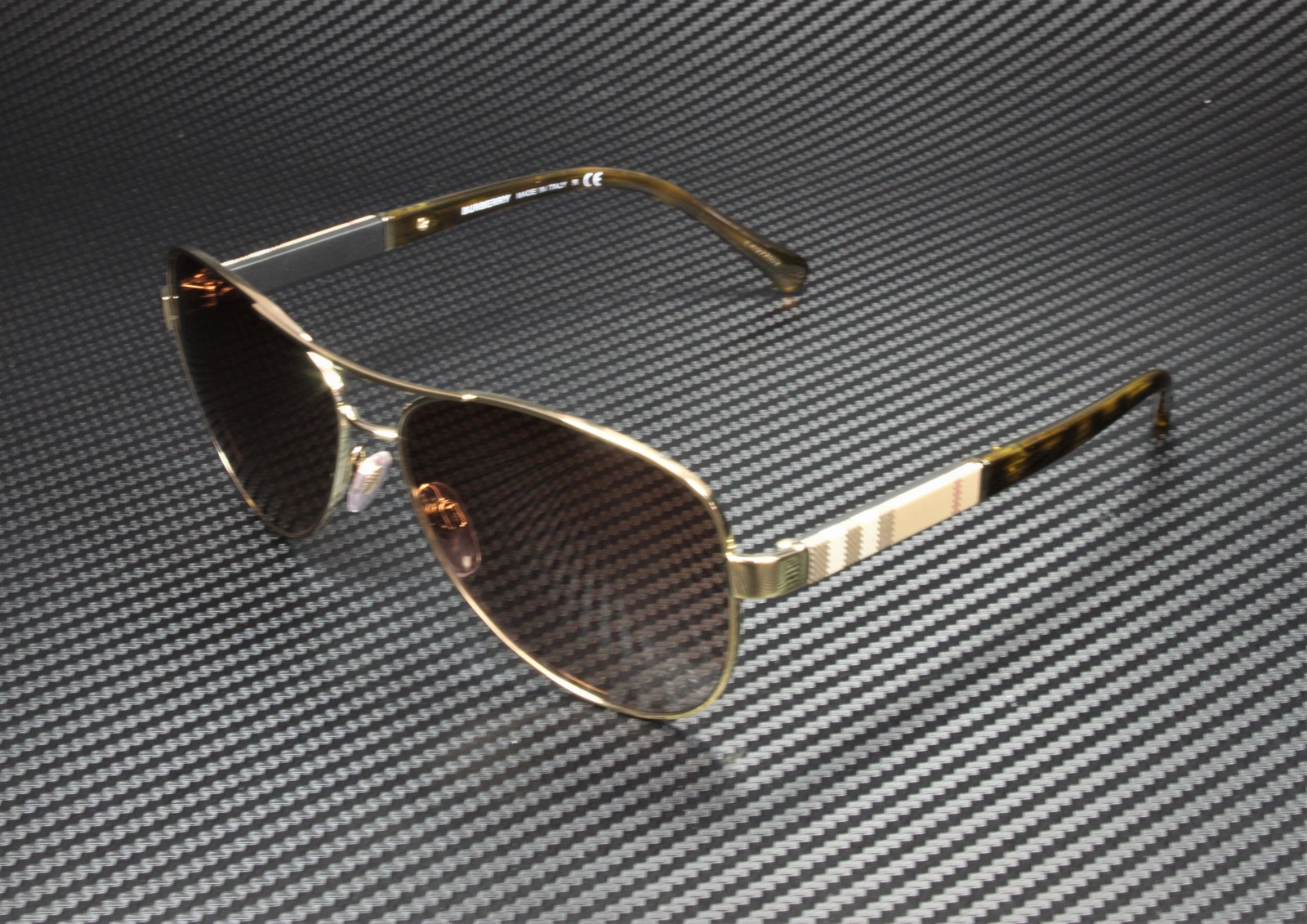 BURBERRY BE3080 114513 Light Gold Brown Gradient 59 mm Women’s Sunglasses