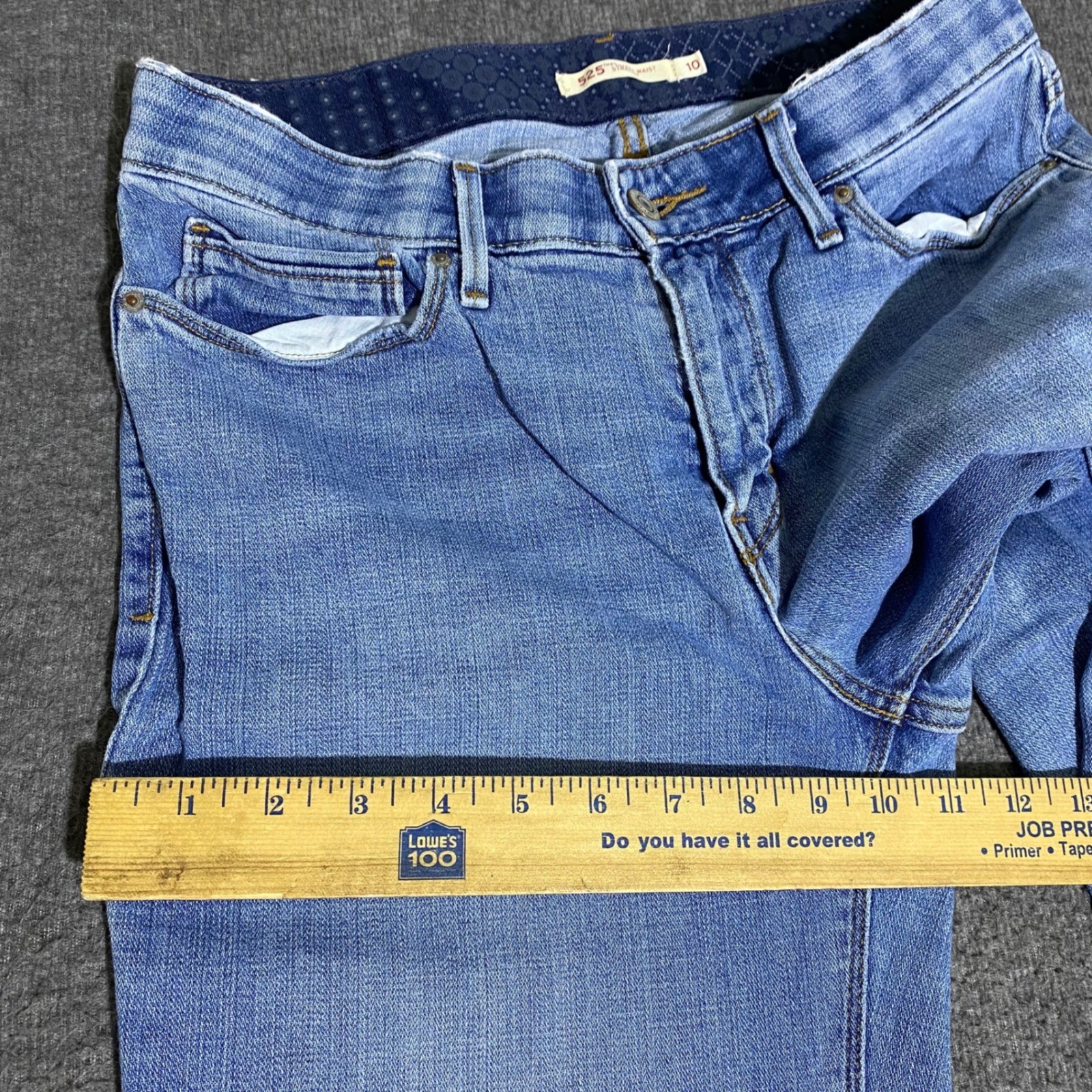 Levi’s 525 Perfect Waist Jeans Womens 10M Light Wash Blue Denim 30×31 Boho Prep