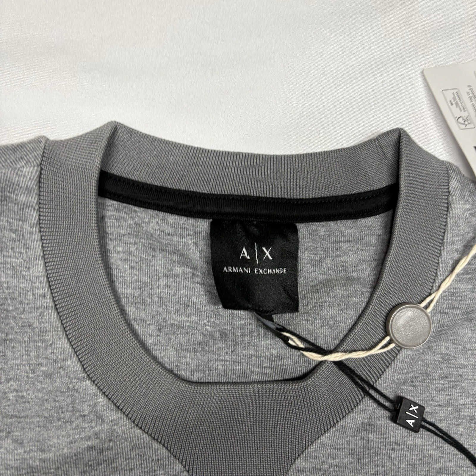 NWT Armani Exchange A|X Logo Crewneck Sweatshirt Gray Men’s Size Medium