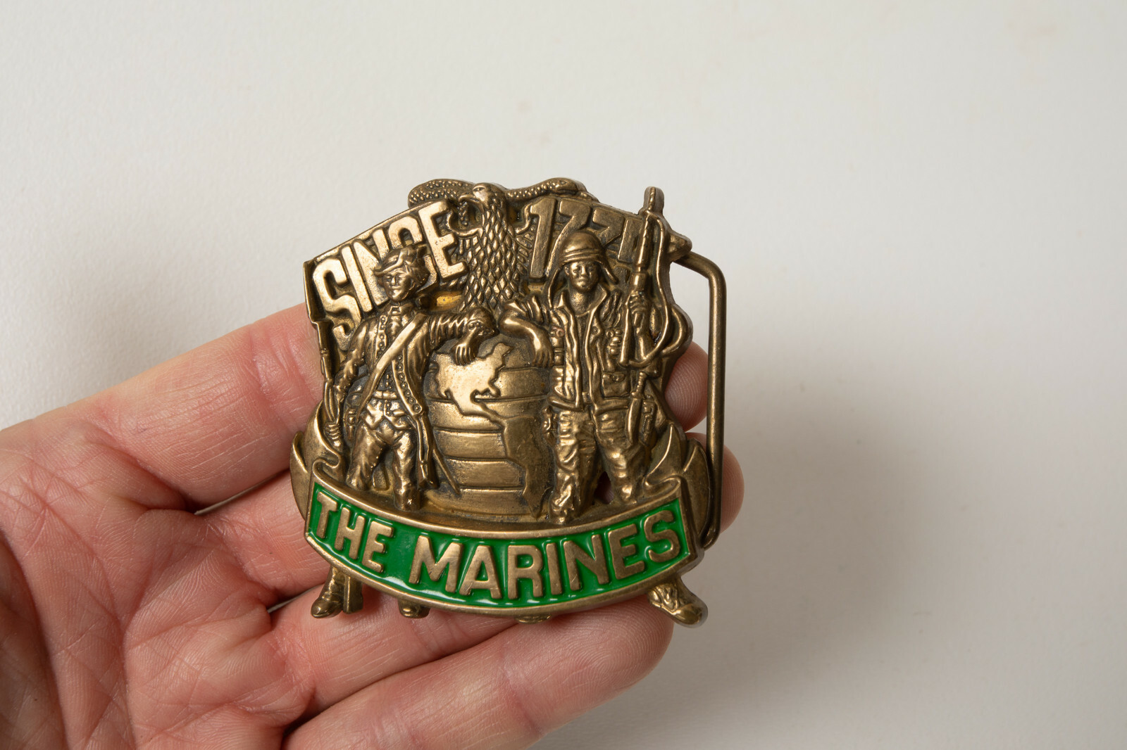 USMC Since 1775 Brass Belt Buckle (B4D)United States Marines 1982 Baron BBB 6289