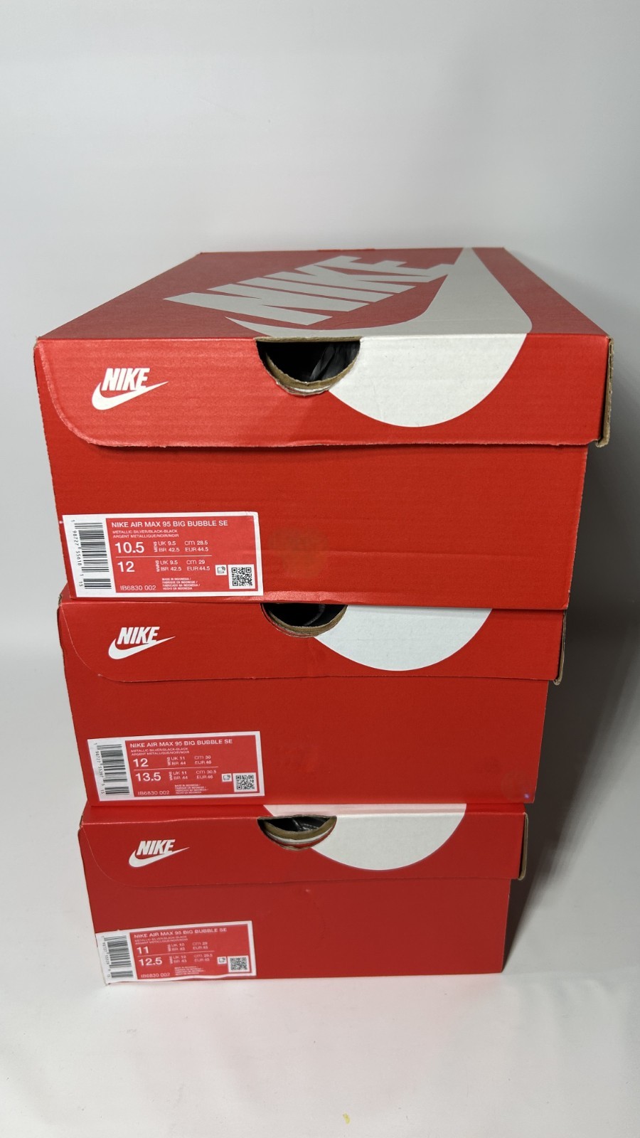 [TARIFF-FREE] Nike Air Max 95 SE Big Bubble Metallic Silver Mens Size 10.5-11-12