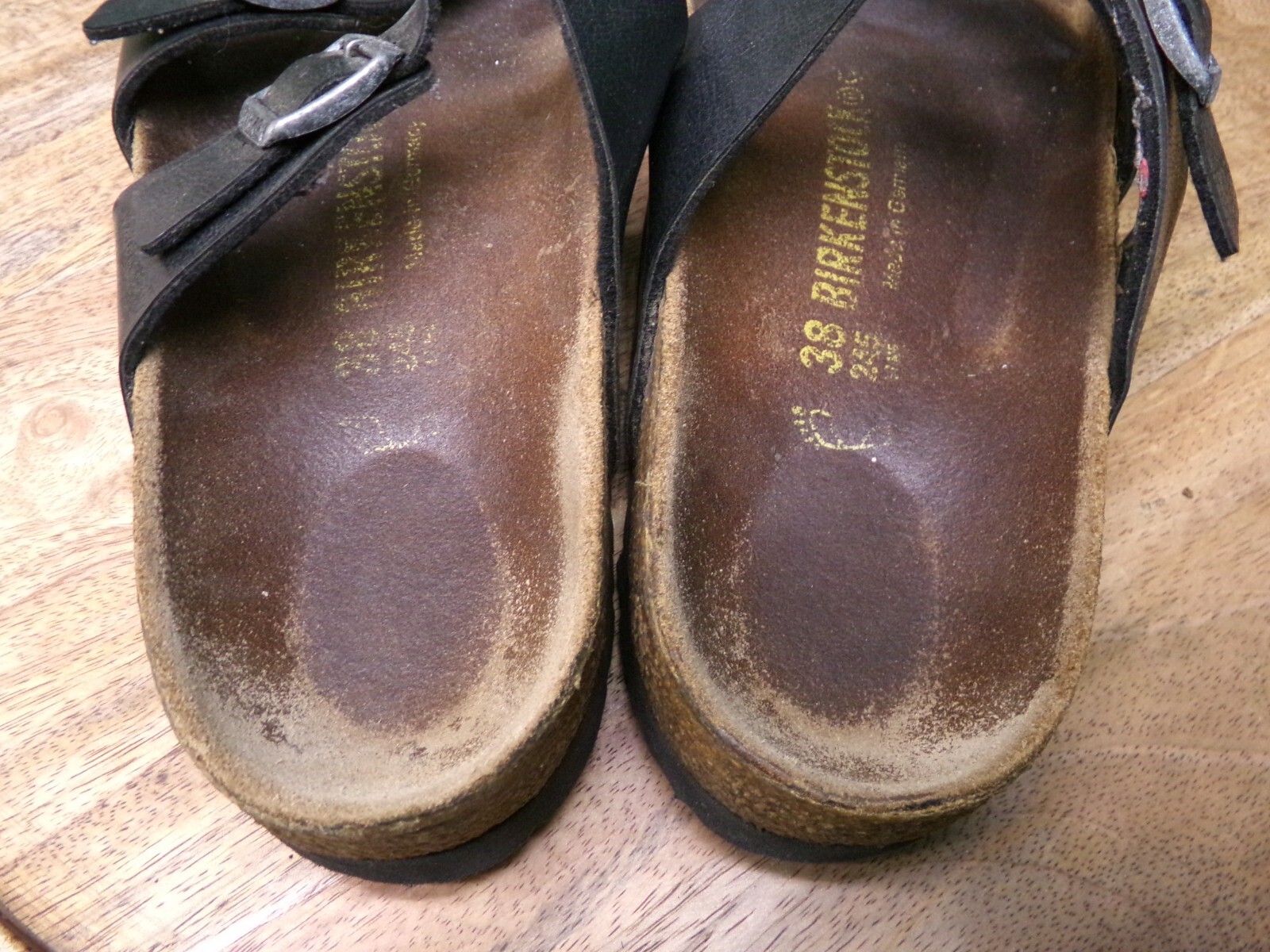Birkenstock Womens Mayari Black Birko-Flor Toe Loop Sandals Size 38 US 7 Reg.