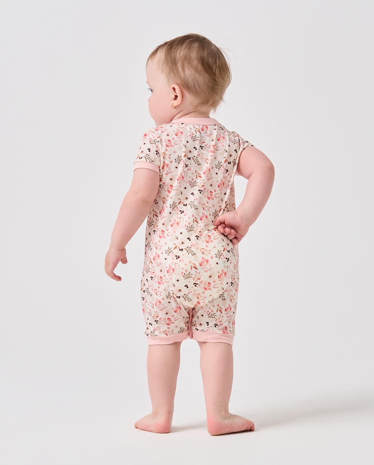 Baby Summer Romper 95% Viscose Made from Bamboo, 5% Spandex Buttery Soft Snap…