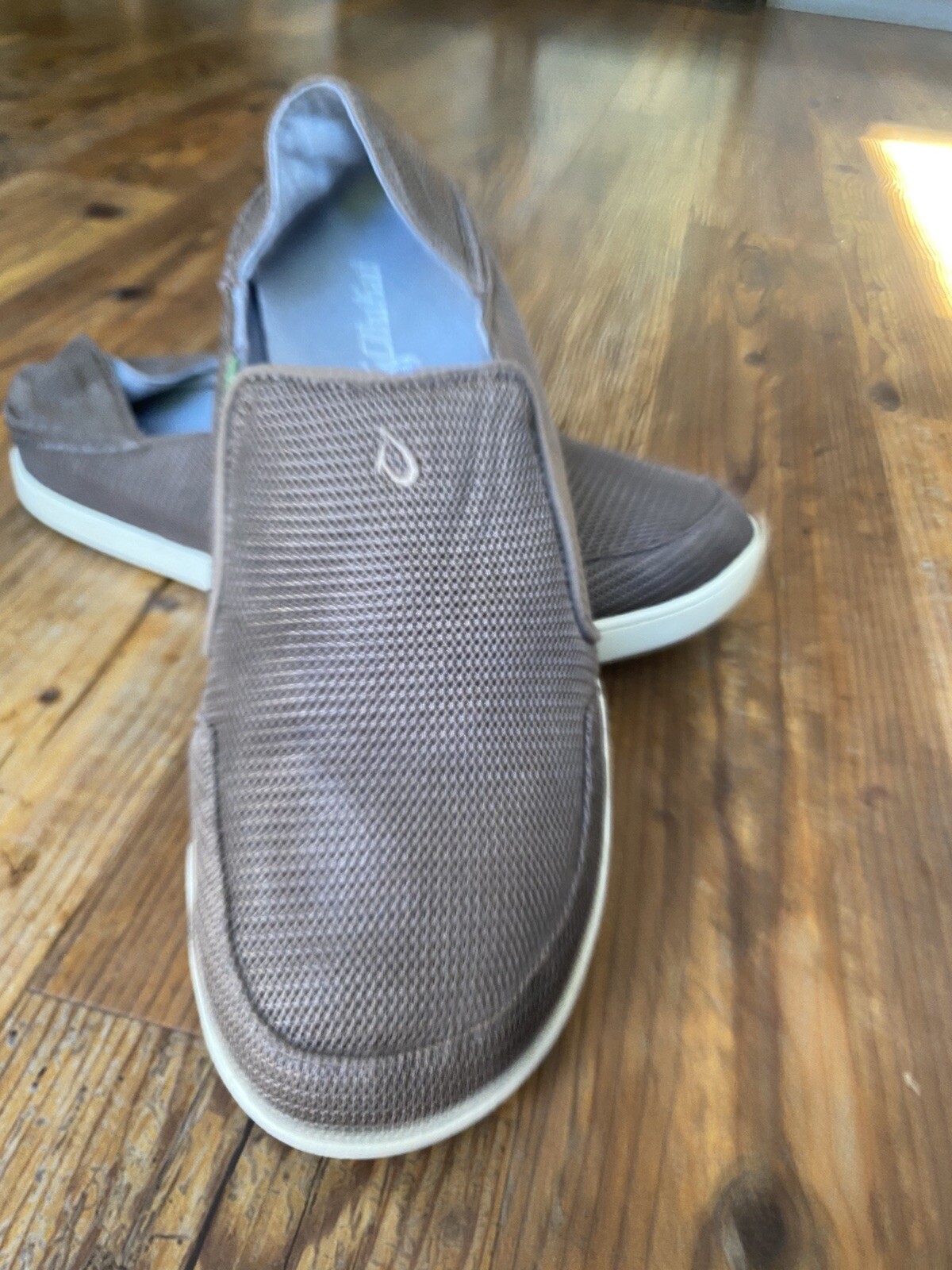 Olukai Nohea Mesh Shoes Taupe Versatile Drop In Heel Comfort Slip On Men’s 11 44