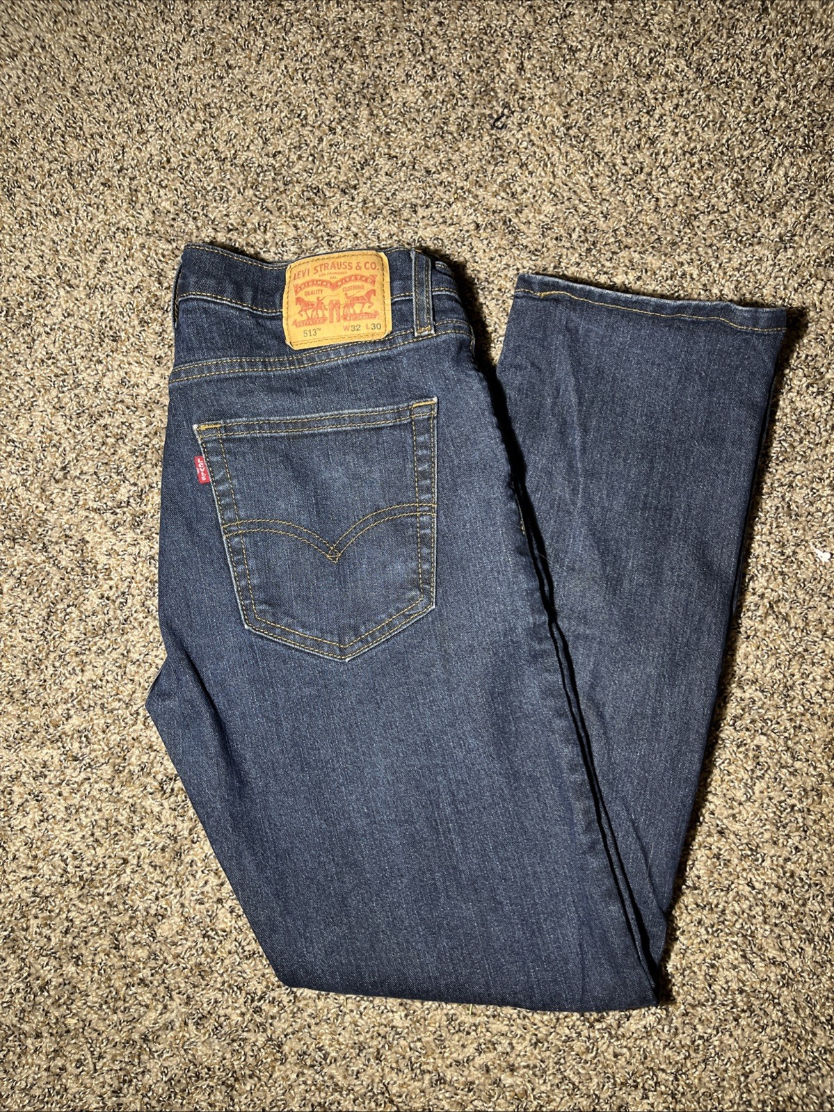 Men’s Jeans Size 32x 30 Levi’s 513 Dark Denim Straight Leg