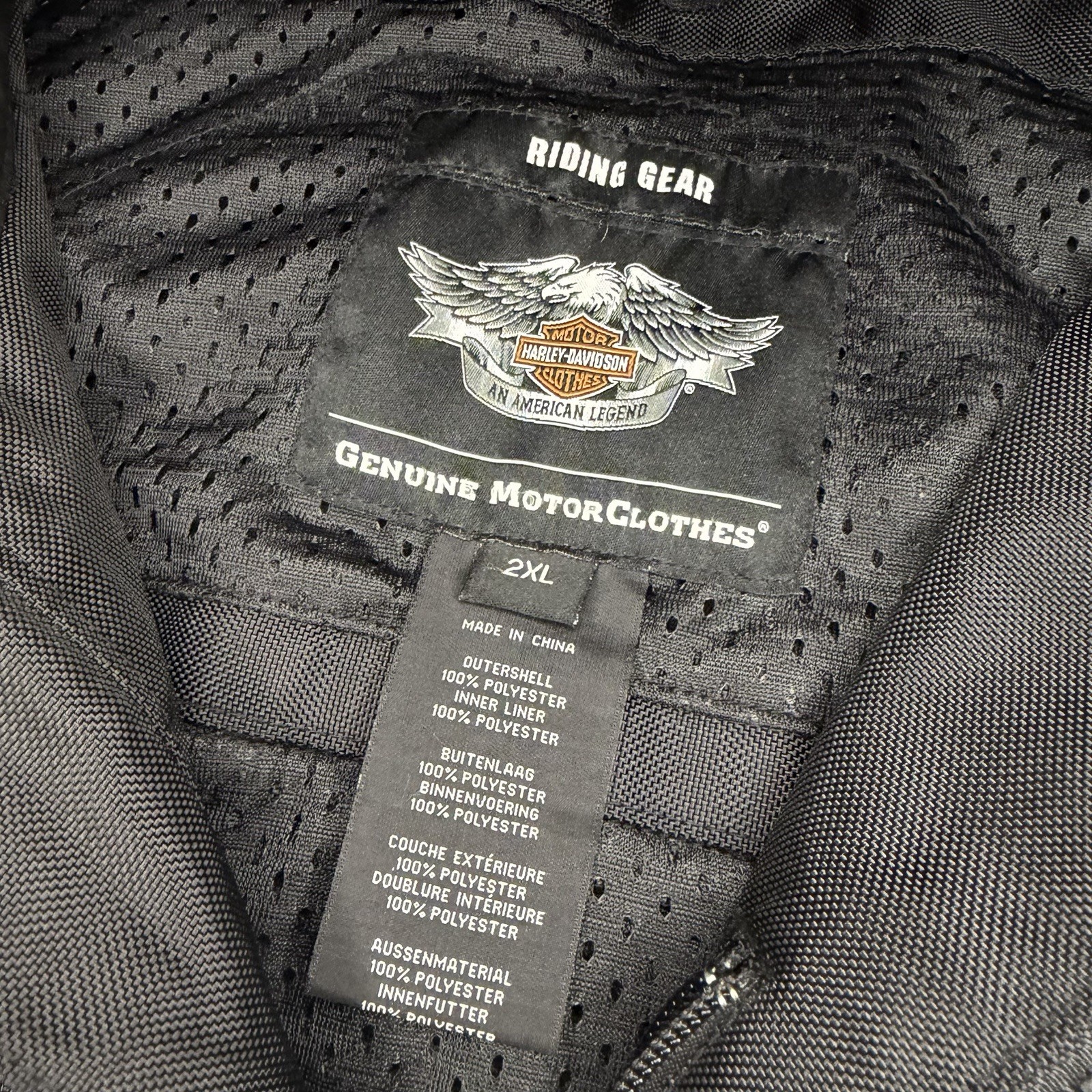 Harley-Davidson Men’s Quilted Motorcycle Jacket Charcoal/Black, 2XL