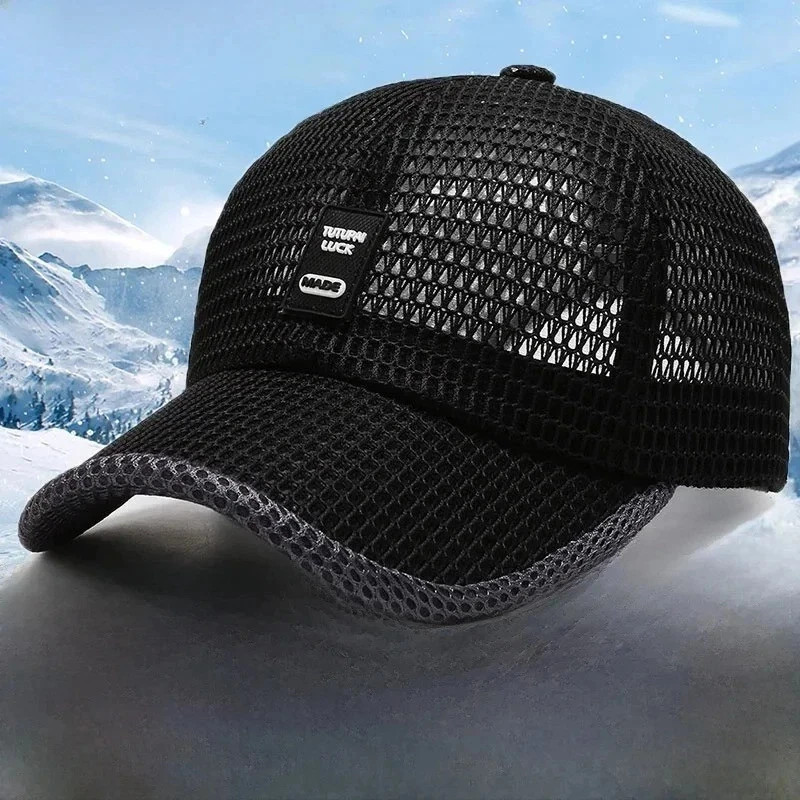 Men’s Breathable Mesh Baseball Cap Summer Outdoor Hat Trucker Cap Gym Fun Gift