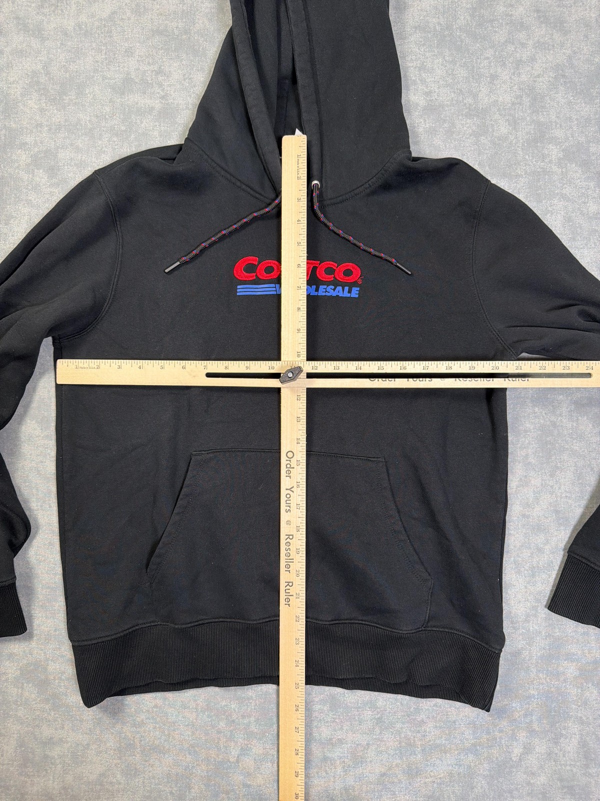 Kirkland Signature Hoodie Sweatshirt Mens S Black Pullover Costco Logo Graphic