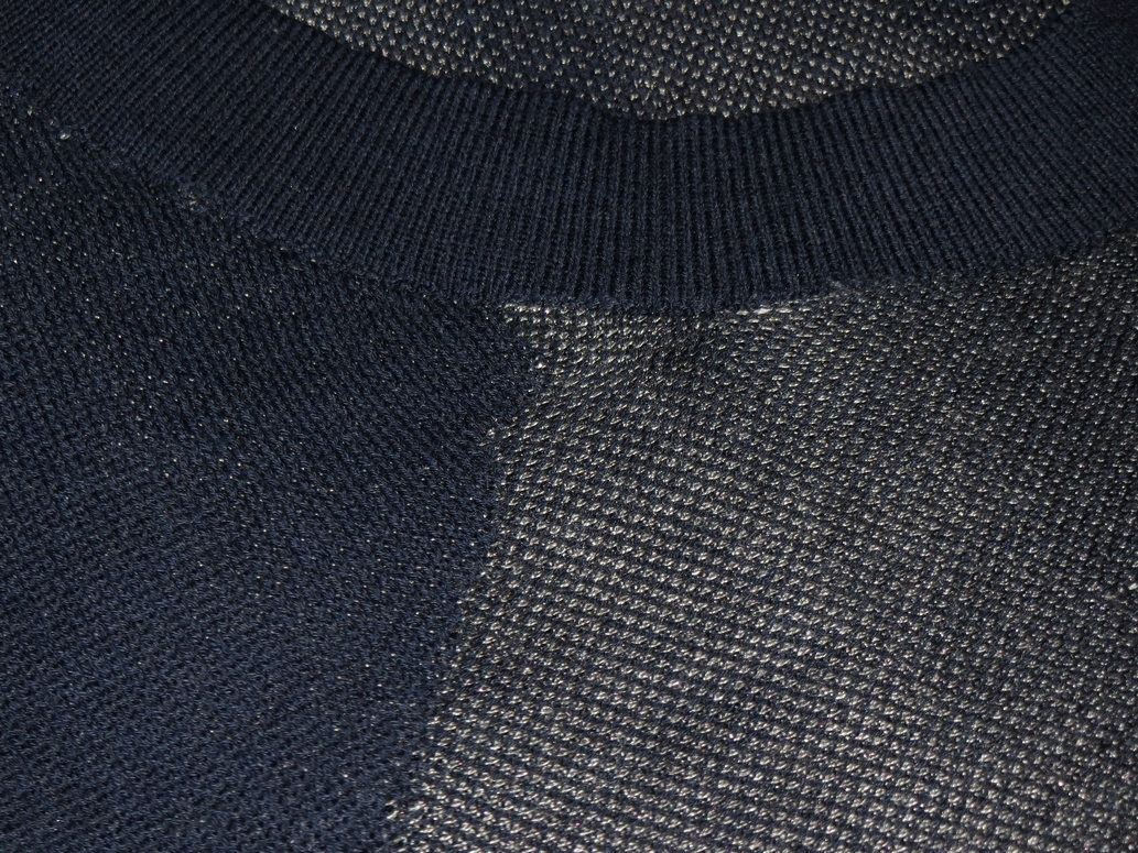 $1650 NEW BRIONI SWEATER XL / XXL E 56 SLIM FIT DENIM BLUE CAMO KNIT COTTON SILK