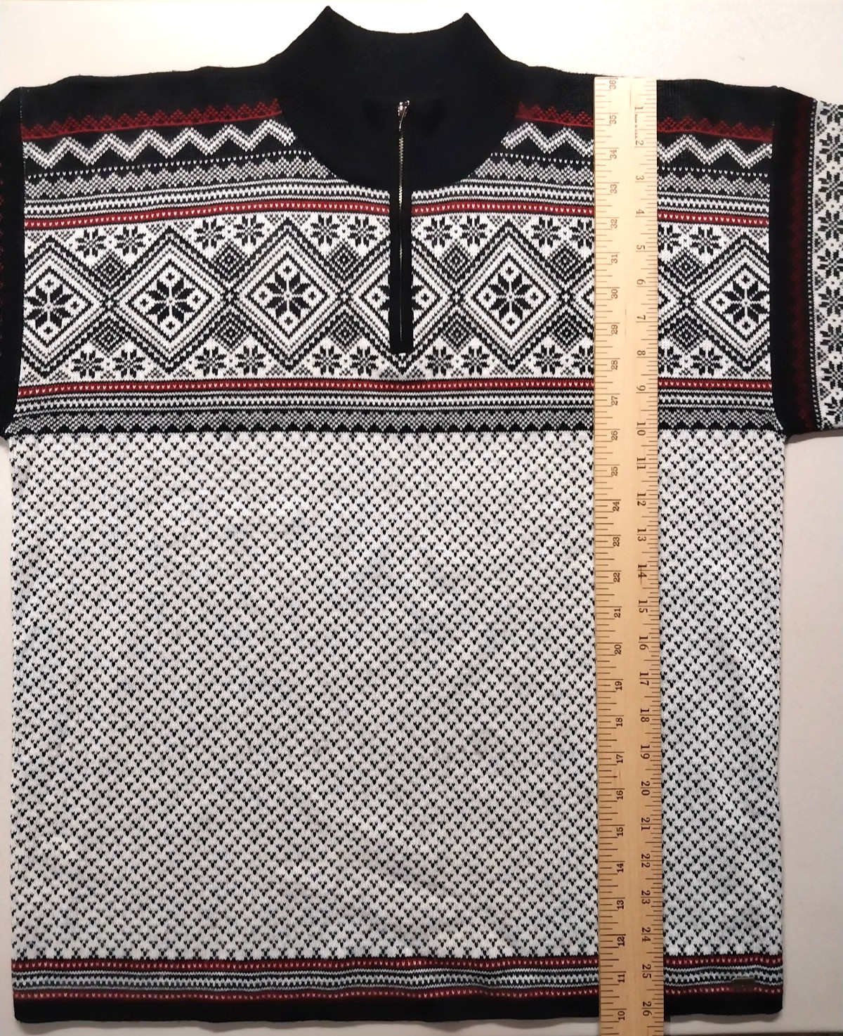 Bula Acrylic Wool Blend Black Fair Isle Nordic Knit Ski Pullover Sweater Men’s M