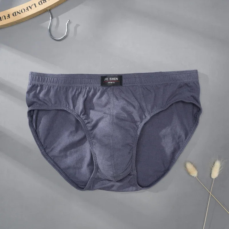 Breathable Cotton Briefs Men Solid Comfortable Underwear Plus Size XL 5XL