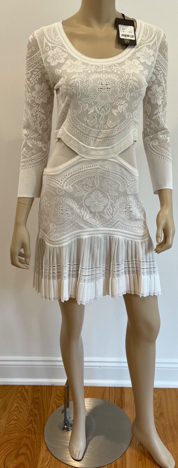 NWT Roberto Cavalli TULLE EMBROIDERED COCKTAIL DRESS IT40 US4 $4000
