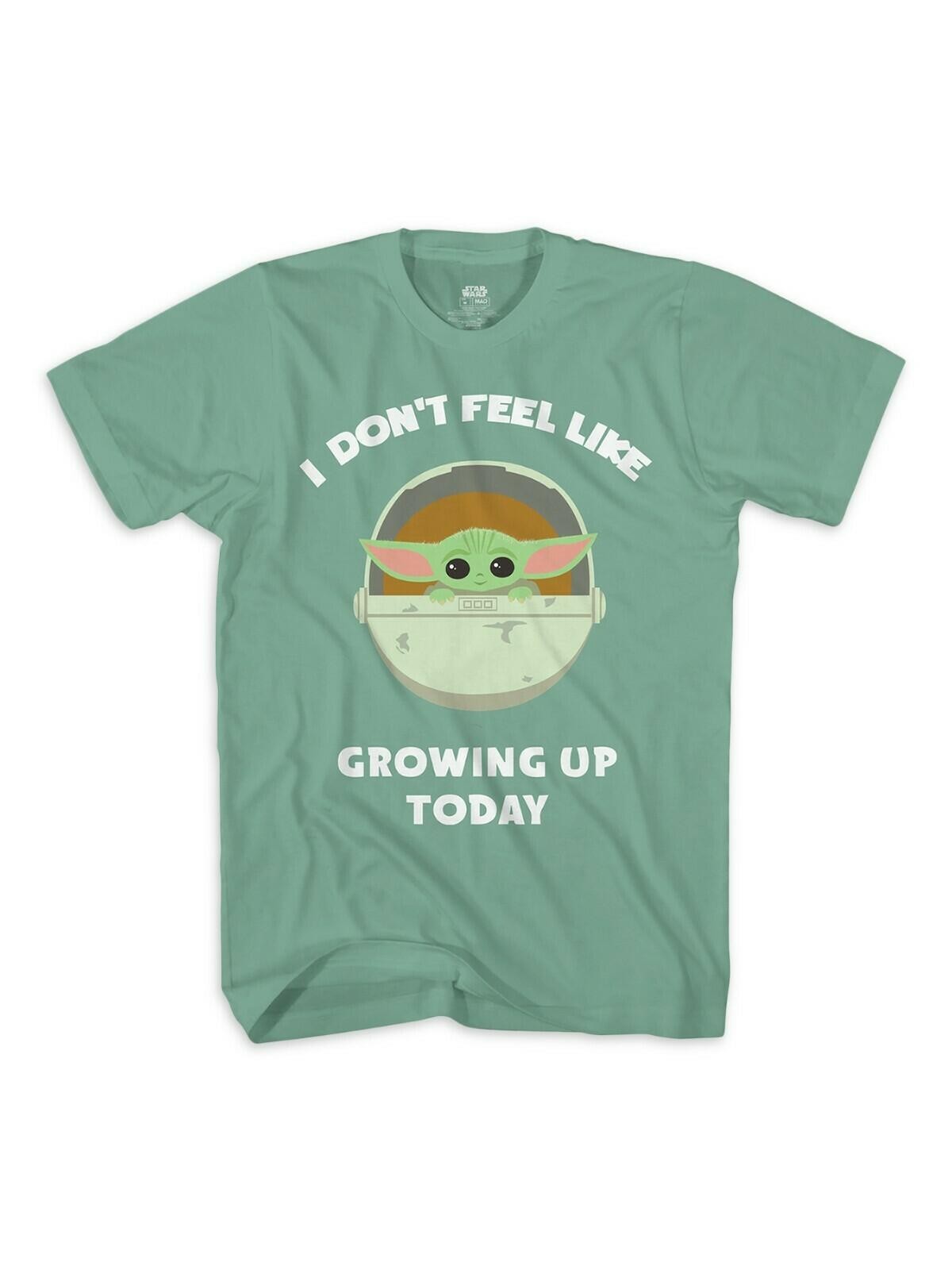 Star Wars Boys’ The Child “No Grow Up” Short Sleeve Shirt XS