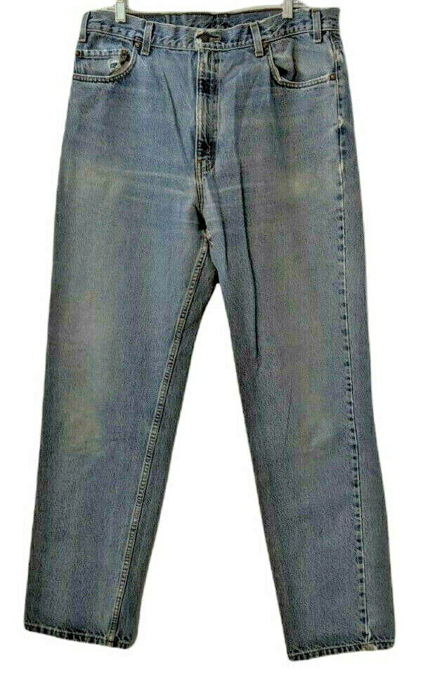Vintage Levi’s 540 36×32 Jeans USA Made 100% Cotton Distressed Work Wear Blue 8