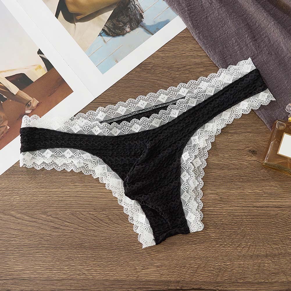 Sexy Intimate Wear Men’s Lace Briefs 90%Nylon+10%Spandex Lace Material