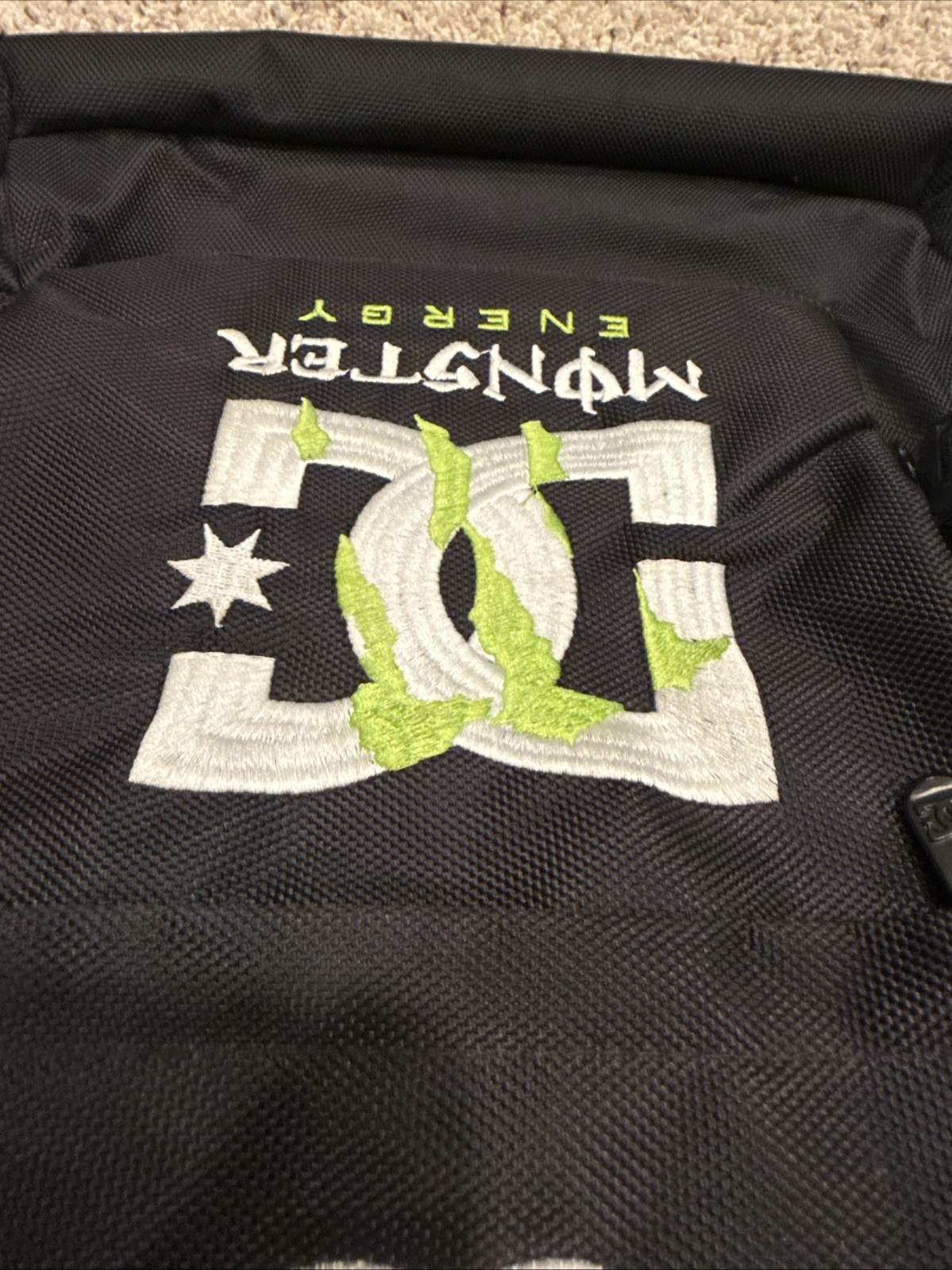 Monster Energy X DC Shoe Company Black Backpack W/ Laptop Compartment