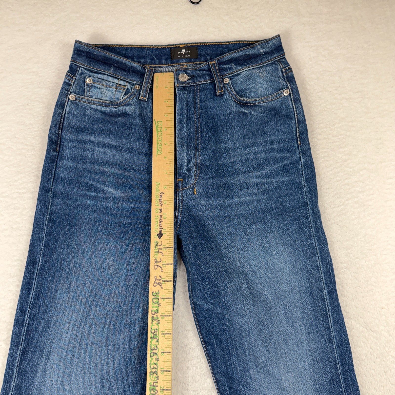 7 For All Mankind Ultra High Rise Dojo Flare Jean Womens 28 (28×33) Light Wash