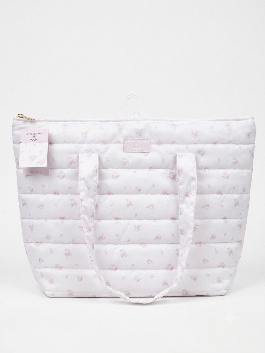 LoveShackFancy │ Yoobi Blooming Heirloom Ditsy Quilted Tote Bag Target, Pink